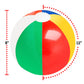 Beach Balls Bulk 12 Pack - 12" Color Inflatable Pool Toy Summer Party Favor