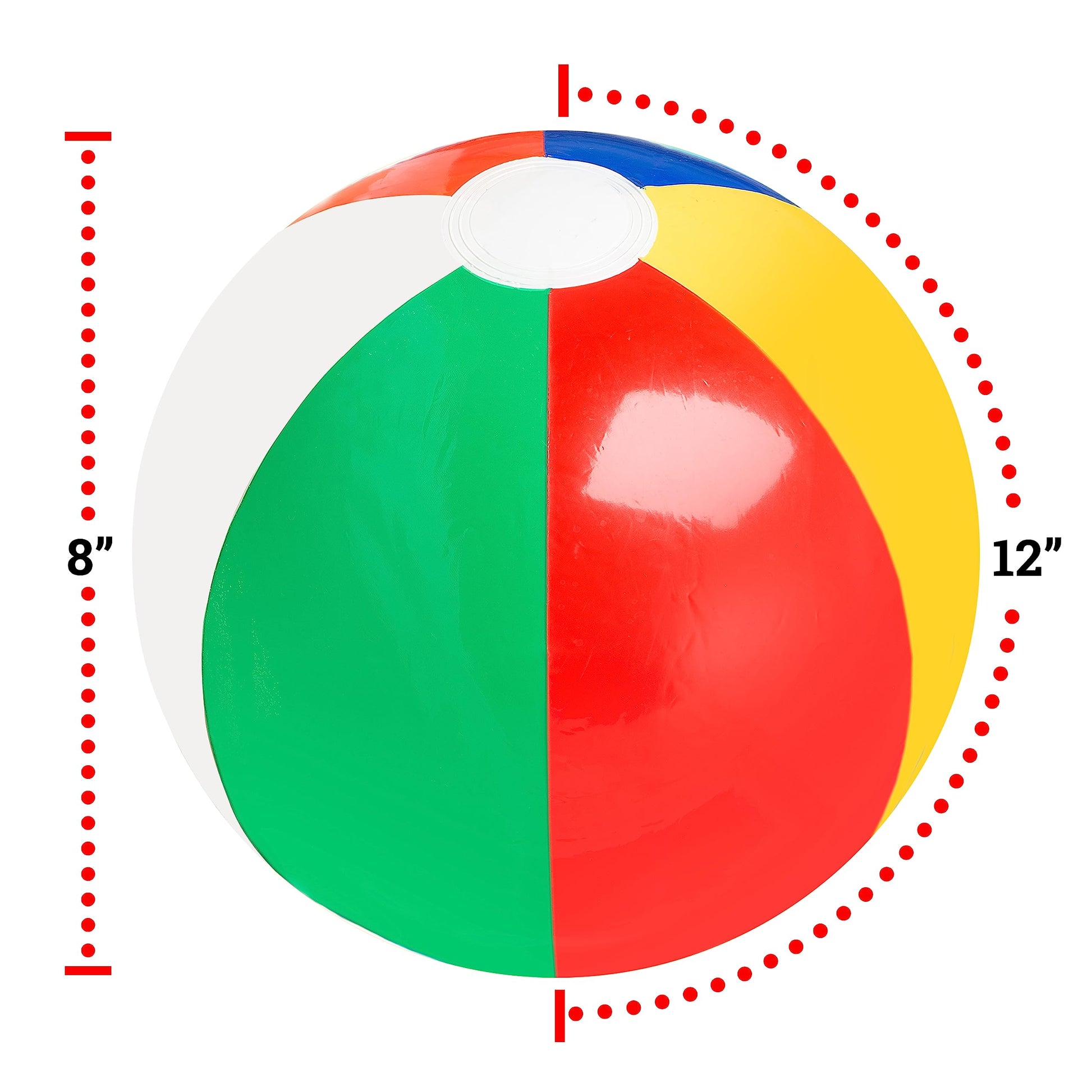 Beach Balls Bulk 12 Pack - 12" Color Inflatable Pool Toy Summer Party Favor