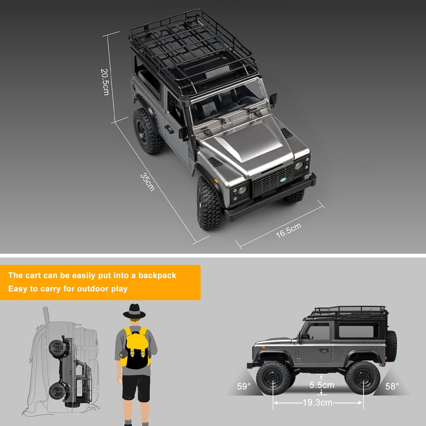 LEOSO MN 99s 1/12 4WD RC Jeep Rock Crawler for Adults