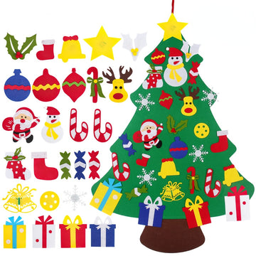 MYHJL DIY Felt Christmas Tree Merry Christmas Decoration for Home Xmas Gifts Cristmas Tree Ornaments New Year 2024(02#)