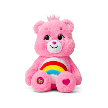 Care Bears 14" Cheer Bear Plushie - Medium Size - Pink Plushie for Ages 4+ - Perfect Stuffed Animal Holiday, Birthday Gift, Super Soft and Cuddly
