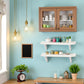 2 Pcs White Dollhouse Wall Shelf,1:12 Scale Miniature Dollhouse Accessories,Doll House Storage Wall Shelf for Kitchen Scene Décor Accessories,DIY
