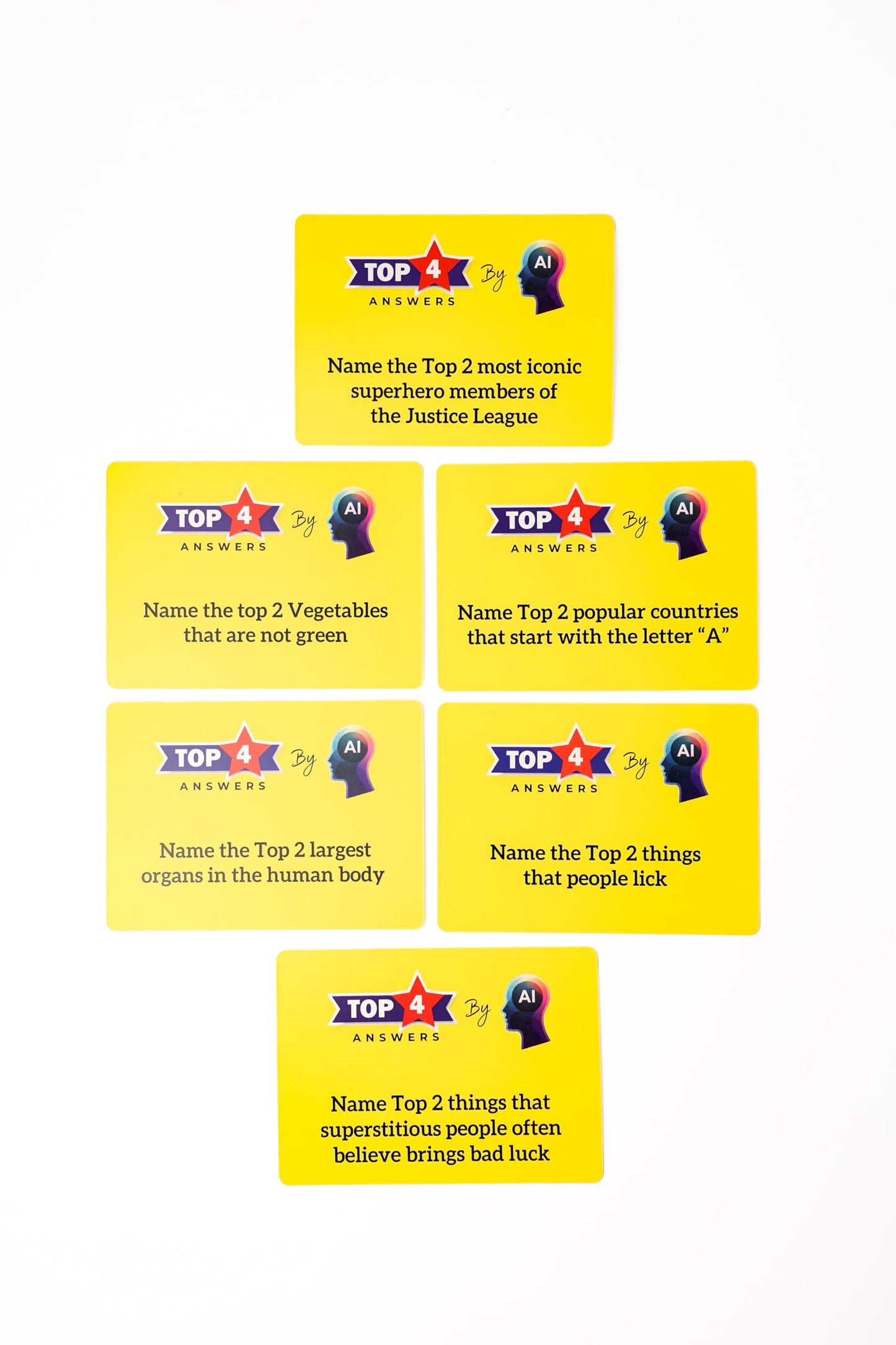 TOP 4 Answers By AI -The Ultimate Guessing Game! Fast-paced party fun for Family and Group Game Night. Easy to learn, rounds of hilarious competition