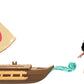 Mattel Disney Toys, Moana Small Doll & Floating Boat Playset with Heihei Rooster Figure, Wave Launcher & 2 Accessories, Inspired by Movie