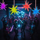 14PCS Glow in The Dark Neon Star Balloons Kit 7 Colors 27in Party