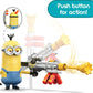 Minions: The Rise of Gru Cheese Blaster Kevin Action Figure Approx 4-in, Movie Character Toy with Blaster & Dual Button-Activated Motion, Gift for