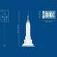 LEGO Architecture Empire State Building 21046 New York City Skyline Architecture Model Kit for Adults and Kids, Build It Yourself Model Skyscraper
