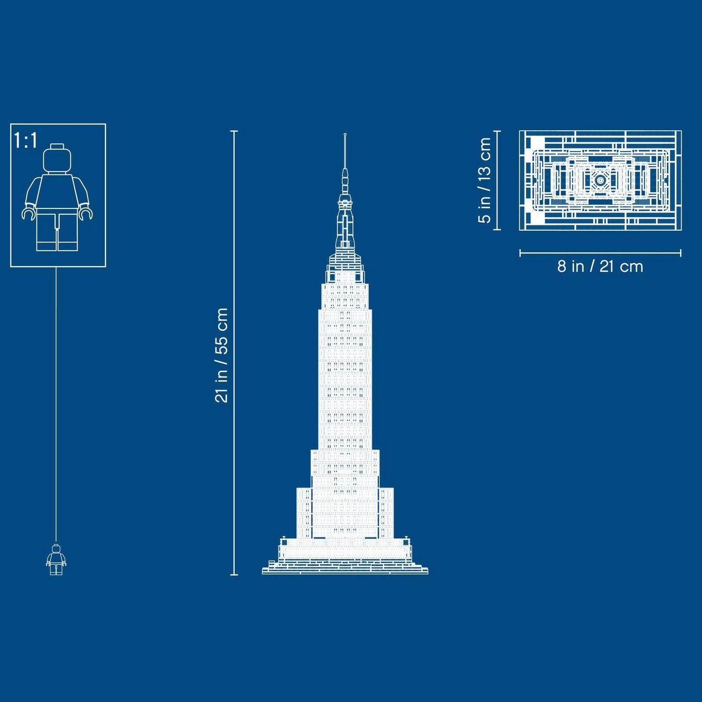 LEGO Architecture Empire State Building 21046 New York City Skyline Architecture Model Kit for Adults and Kids, Build It Yourself Model Skyscraper