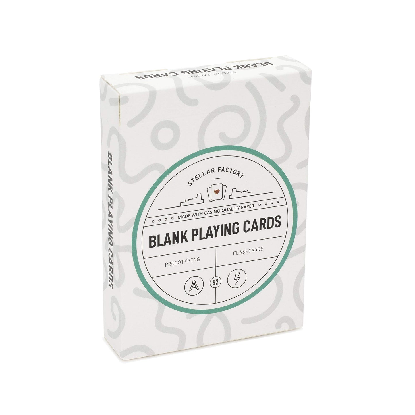 Stellar Factory Blank Playing Cards 52-Count | Casino-Quality Cardstock | Game Design, Prototyping & Flashcards | Poker Size 2.5" x 3.5" with Tuck Box