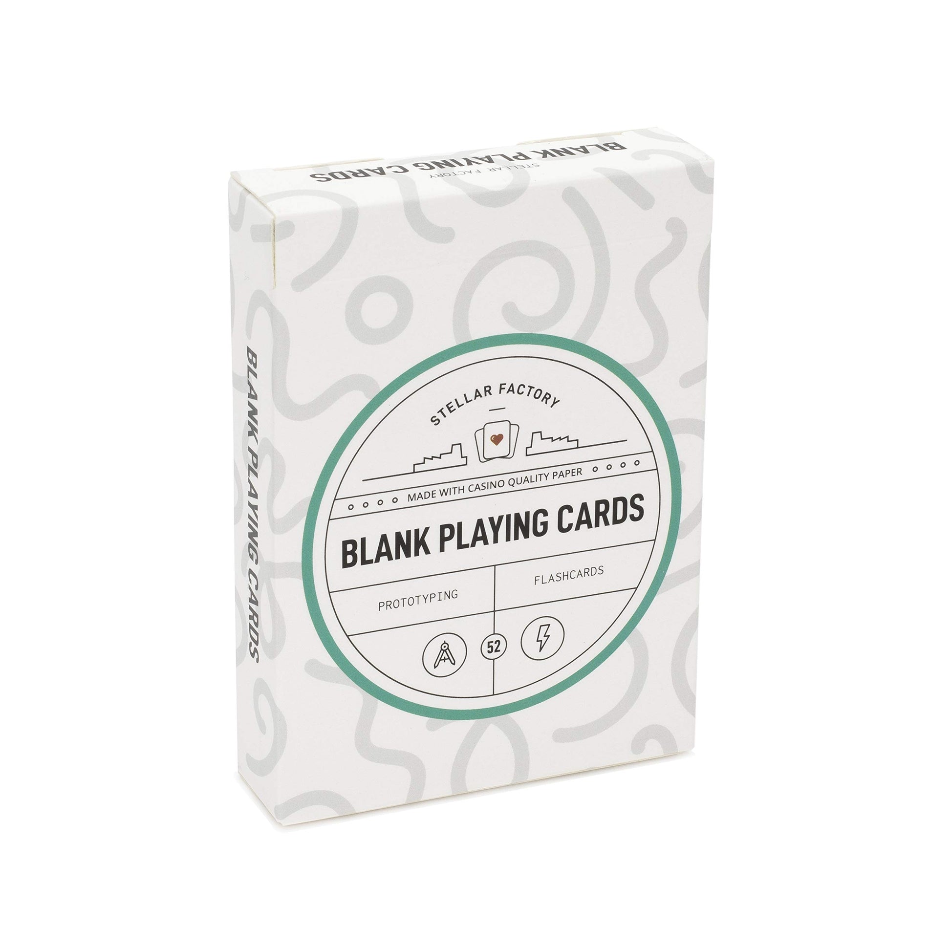 Stellar Factory Blank Playing Cards 52-Count | Casino-Quality Cardstock | Game Design, Prototyping & Flashcards | Poker Size 2.5" x 3.5" with Tuck Box