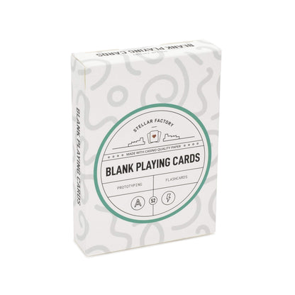 Stellar Factory Blank Playing Cards 52-Count | Casino-Quality Cardstock | Game Design, Prototyping & Flashcards | Poker Size 2.5" x 3.5" with Tuck Box