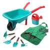 CUTE STONE Kids Gardening Tool Set, Garden Toys with Wheelbarrow, Watering Can, Gardening Gloves, Hand Rake, Shovel, Trowel, Double Hoe, Apron