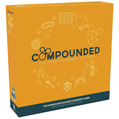 Greater Than Games | Compounded: The Peer-Reviewed Edition | Science Strategy Board Game | Worker Placement & Hand Management | 2 to 5 Players | 45