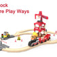 Battery Operated Train for Wooden Track, Motorized Train for Toddlers 3+ Years Old, 3Pcs Trains Toy Set Electric Trains Compatible with Thomas, Brio