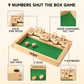 GSE Games & Sports Expert Wooden Shut The Box 9 Number Spots Dice Game Board with 2 Wooden Dice, Classic Tabletop Game Version of The Popular English