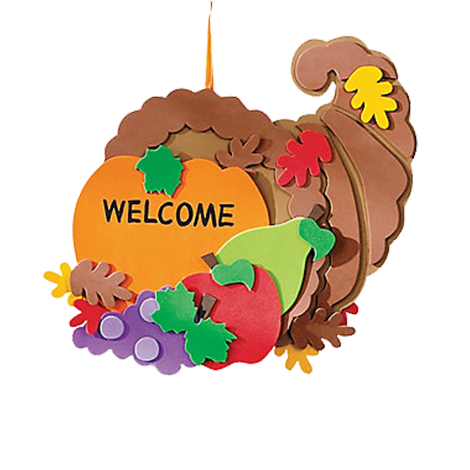 Thanksgiving & Autumn Themed Craft Kits | Peanuts Thanksgiving Picture Frame Magnet Craft Kit, Turkey Making Kit, Foam Cornucopia Door Sign Craft Kit