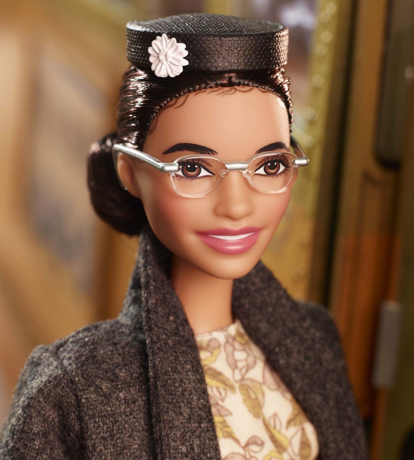Barbie Inspiring Women Series Rosa Parks Collectible Doll, Wearing Fashion and Accessories, with Doll Stand and Certificate of Authenticity