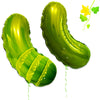 2Pcs Helium Pickle Foil Balloons Novelty Design Kind of a Big Dill Pickles Picklesburgh Sour Fruit Cucumber Funny Advertisement Positive Pickle Lover