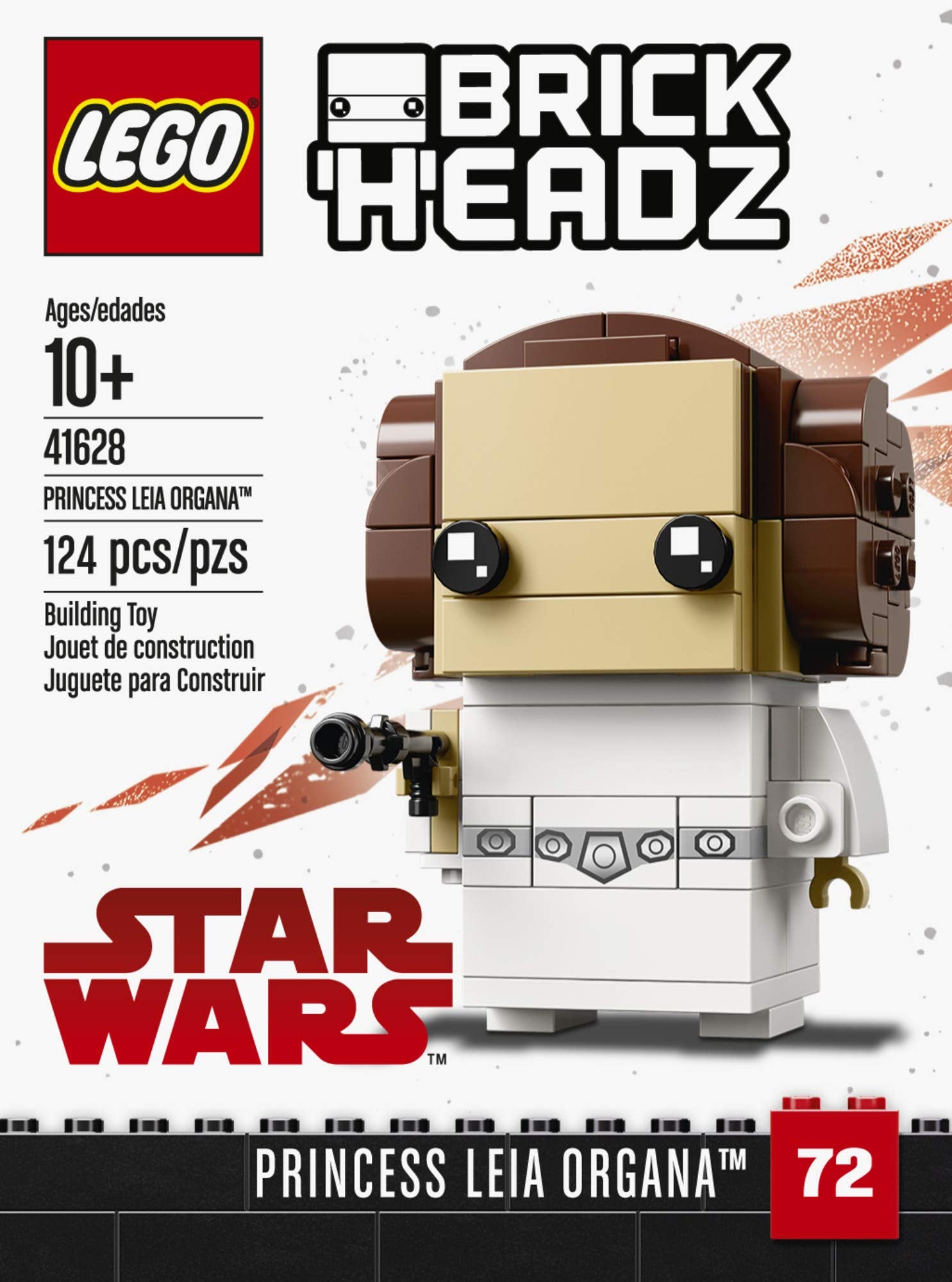 LEGO 6225350 Brickheadz Princess Leia Organa 41628 Building Kit, Multicolor