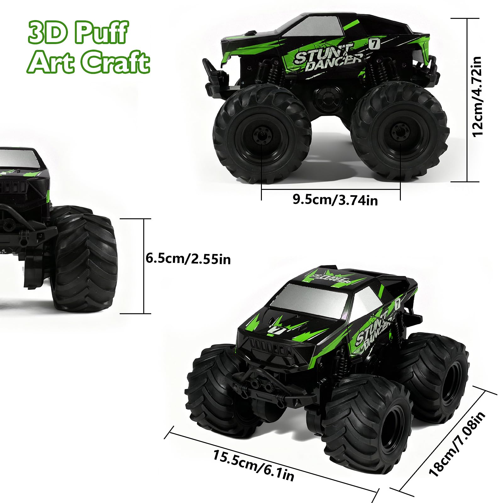 Ufilni 1:24 Waterproof Monster Truck Toys RC Cars: Amphibious Remote Control Car Trucks 4WD All Terrain Off-Road Pickup Toy for 6 7 8 9 10 11 12 Year