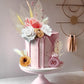 22 PCS Boho Cake Topper Artificial Flower Leaf Decor