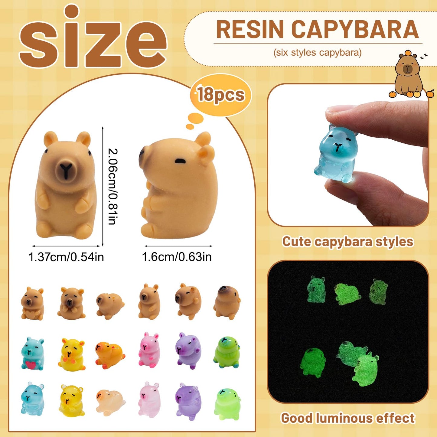 jrootouh Mini Resin Cat Tiny Animal Miniature Figures Glow in The Dark for DIY Garden Dollhouse Animals Accessories Micro Landscape Aquarium Party
