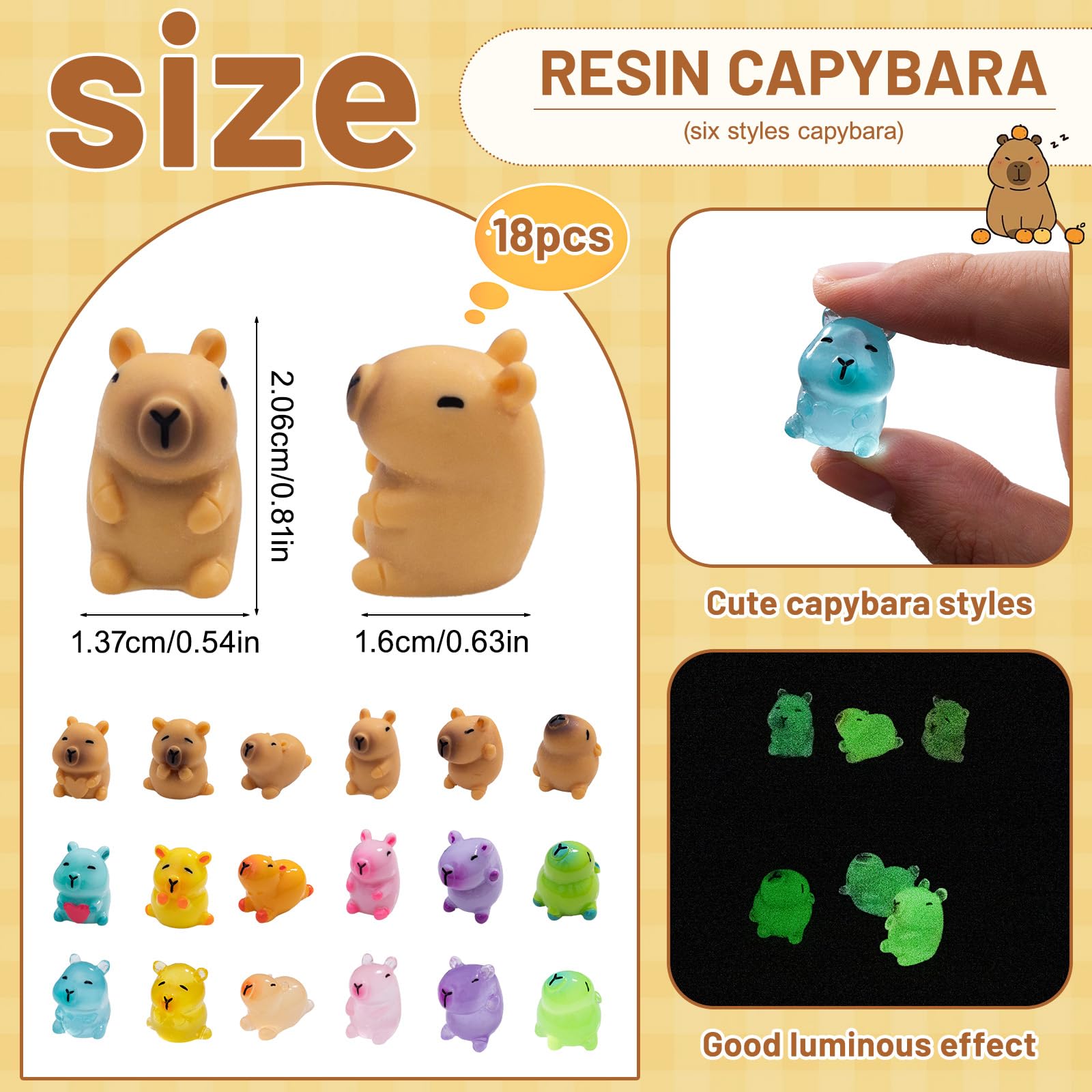 jrootouh Mini Resin Cat Tiny Animal Miniature Figures Glow in The Dark for DIY Garden Dollhouse Animals Accessories Micro Landscape Aquarium Party