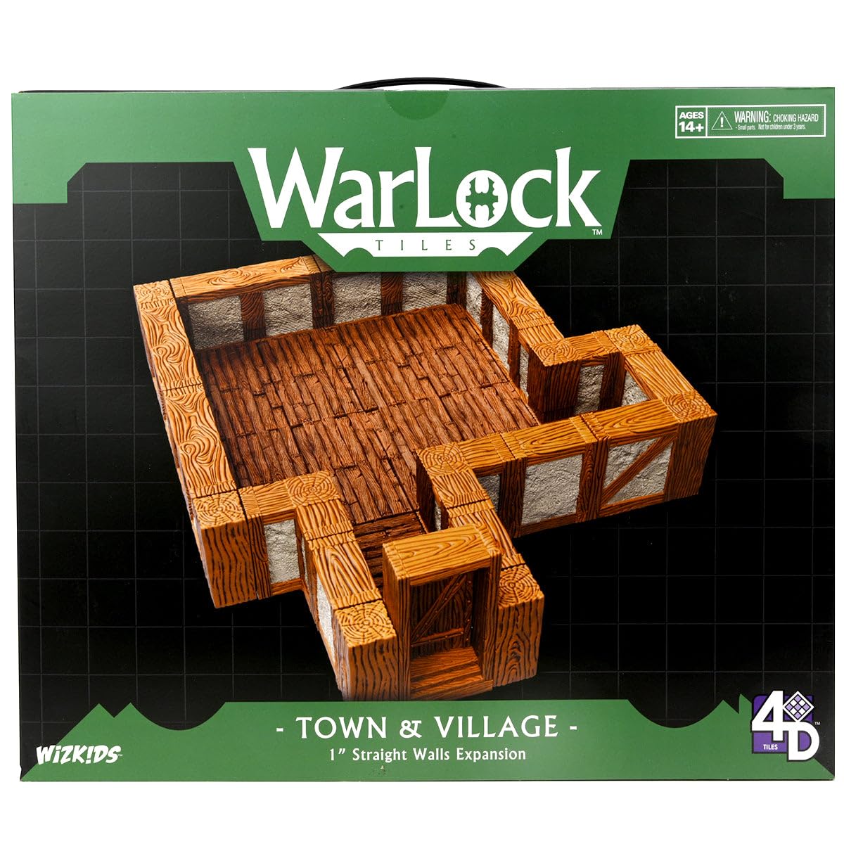 WizKids Warlock Tiles: Expansion - 1 in. Town & Village Straight Walls