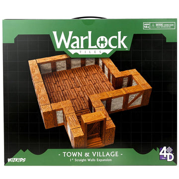 WizKids Warlock Tiles: Expansion - 1 in. Town & Village Straight Walls