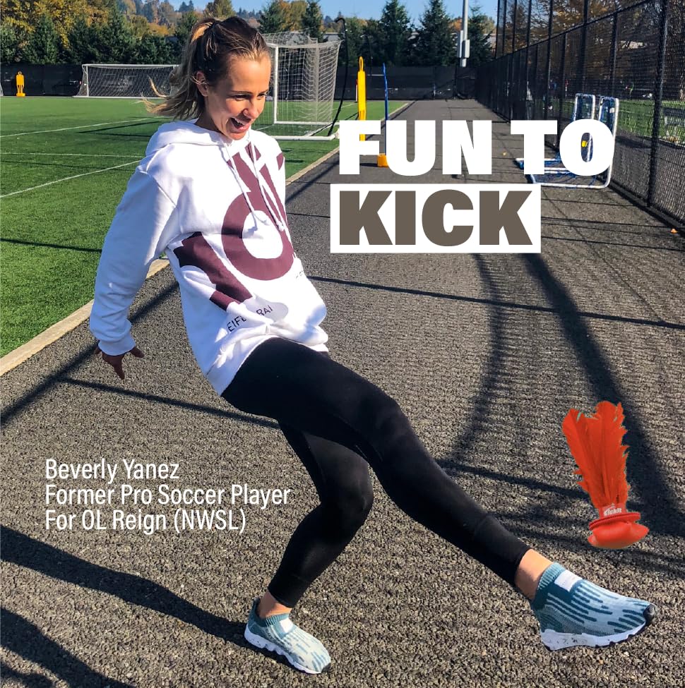 Kickit The Original Birdie Soccer Trainer | Play Outdoors, Indoors or Backyard, Beach or Tailgate, All Ages Fun & Travel Friendly (Red)