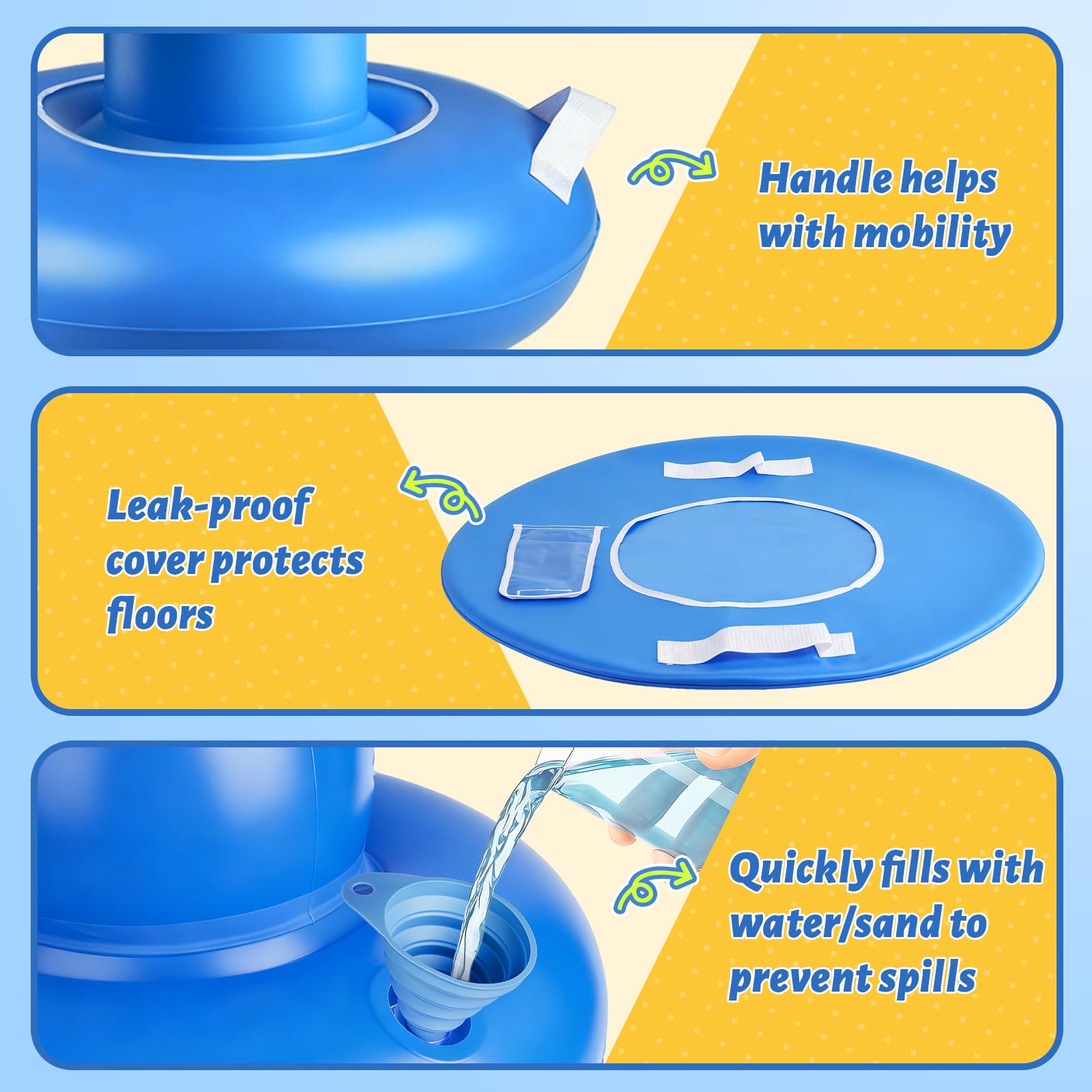 Inflatable Punching Bag for Kids 3-12, Boxing Equipment for Kids and Adults, Christmas, Birthday Gifts, Punching Bag Practice Karate, Taekwondo(Blue)