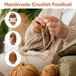 Wewounyl Positive Crochet Football Cute Handmade for Office Party Decorations or Graduation Birthday Teacher Appreciation, Emotional Support Crochet