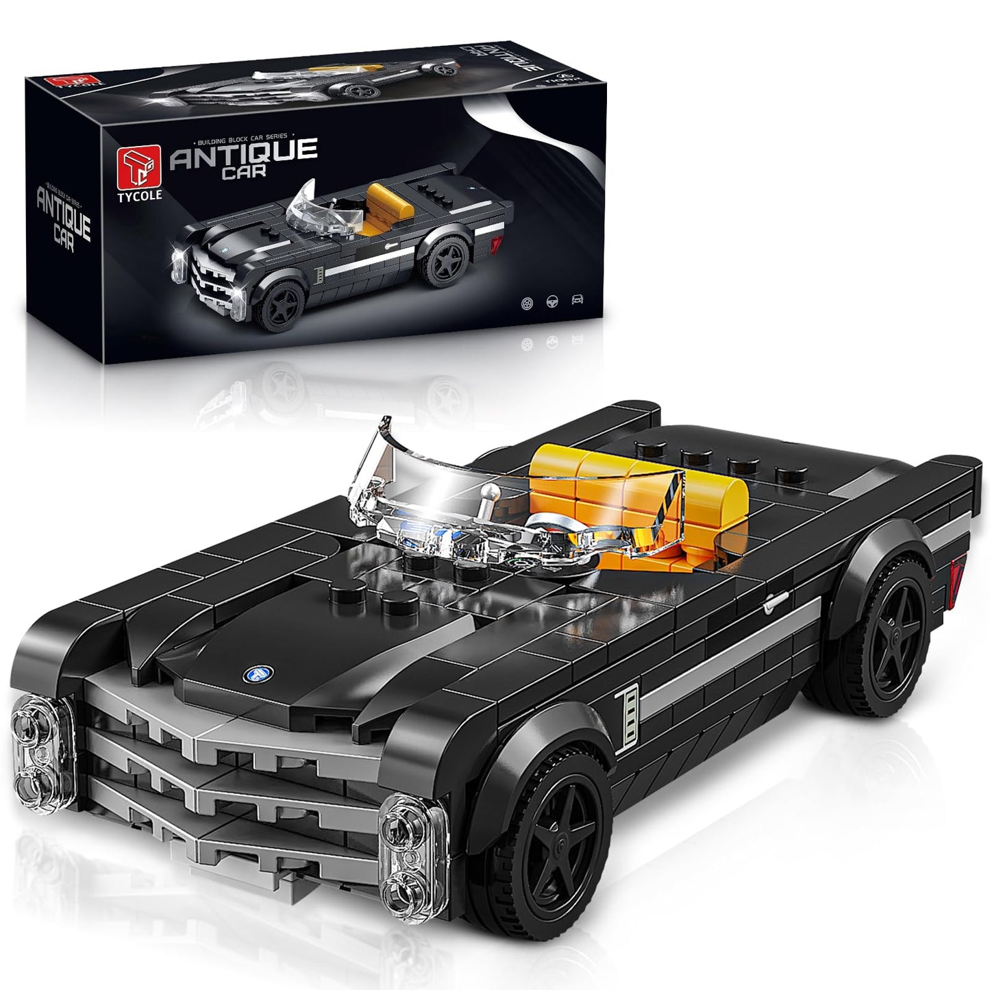 IBLOTIME Speed Champion Cars Models Building Sets Easter 302 PCS 1:24 Vintage Sports Car Brick Model Creative Display Gift Christmas Birthday Ages 14+