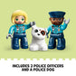 LEGO DUPLO Rescue Police Station 10959 Push & Go Car Toy with Lights and Siren Plus Helicopter, Early Learning Toys for Toddlers, Boys & Girls 2 Plus
