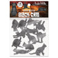 Accoutrements Archie McPhee Itty Bitty Black Cats - Bag of 12 Adorable Vinyl Kitties in 6 Styles for Cat Lovers and Halloween Fun