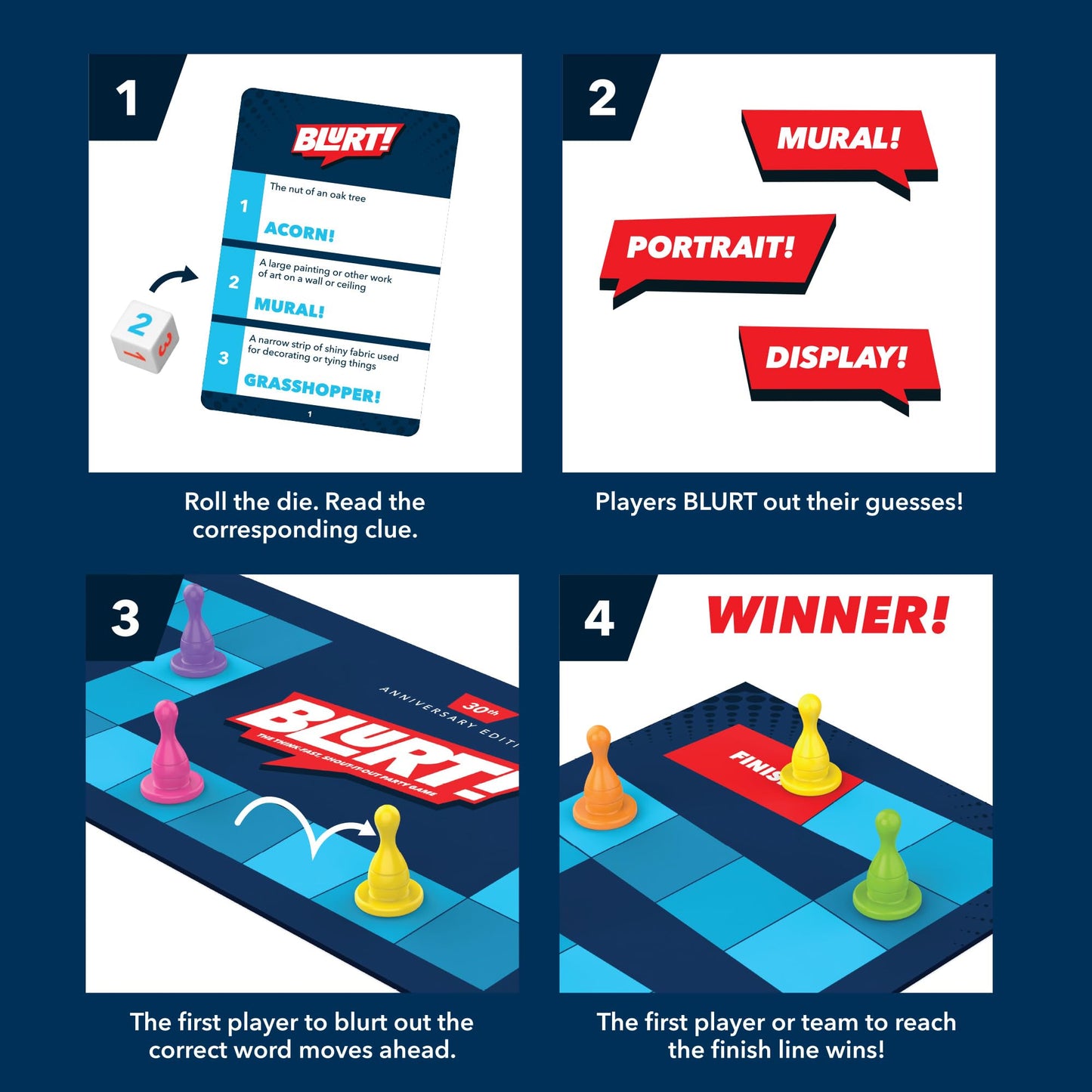 Educational Insights Blurt! The Think Fast, Shout-it-Out Party Game - Family Games for Kids and Adults, Board Games for Family Night, Fun Word Game