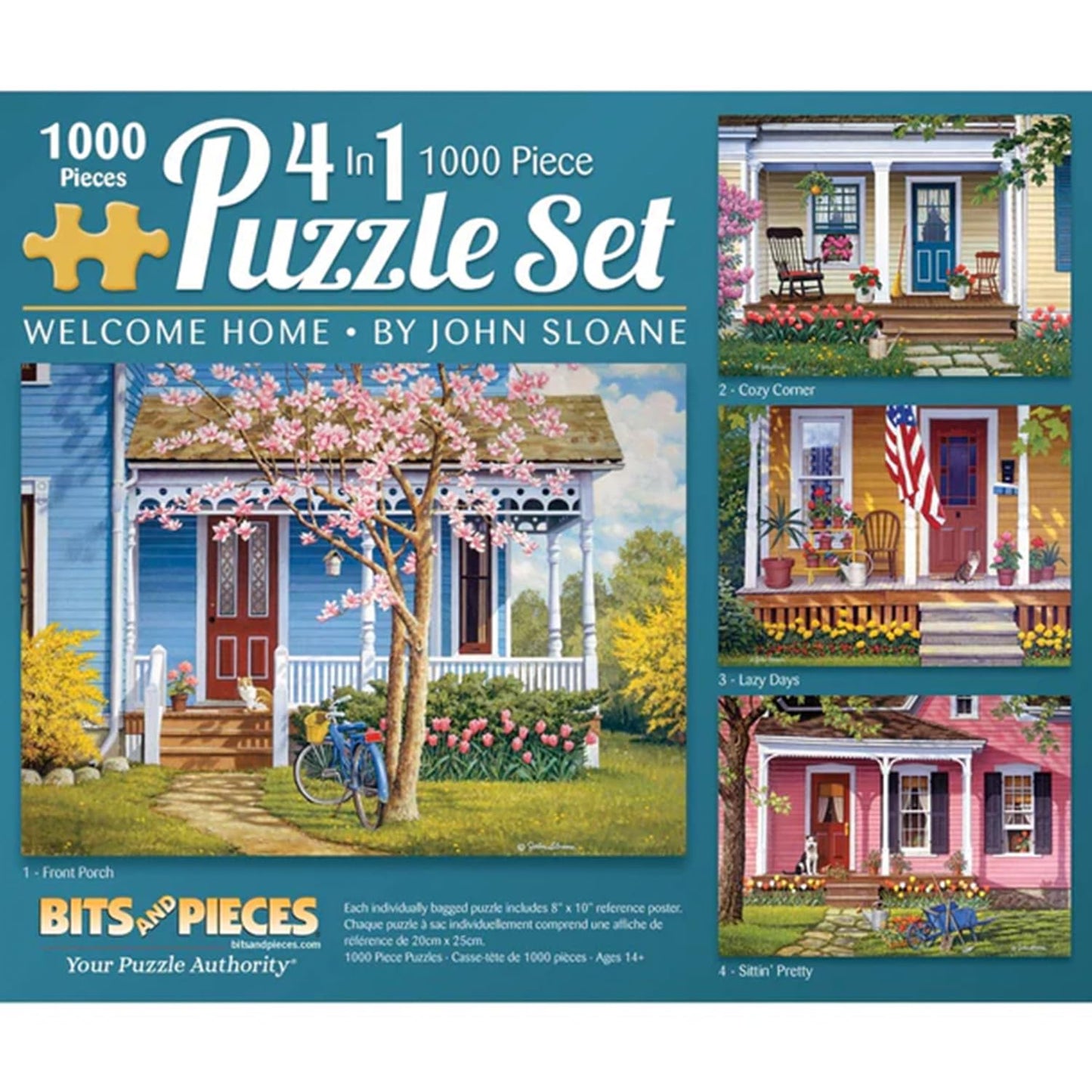 Bits and Pieces 4-in-1 Jigsaw Puzzle, 1000 Piece Puzzles, 20x27