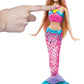 Barbie Dreamtopia Doll, Rainbow Lights Mermaid with Glimmering Light Up Rainbow Tail, Tiara and Blonde Hair