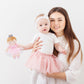 June Garden 9" Soft Ballerina Baby Doll Freya - Adorable My First Baby Doll for Infants - Sensory Baby Rattle Toy - Pink