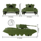 BMC Classic Payton Anti-Aircraft Tanks - 4pc OD Green Plastic Army Men Vehicles