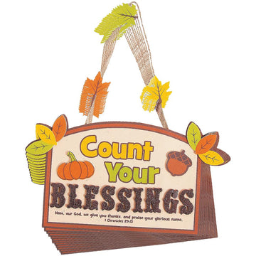 Count Your Blessings Sign Craft Kit for Fall - Makes 12 - Crafts for Kids and Fun Home Activities