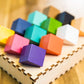 Project Genius: Chroma Cube, A Colorful Logic Puzzle, 12 Colorful Wood Blocks, 25 Brainteaser Cards, Puzzle, Great Gift, 1 Player Game Logic