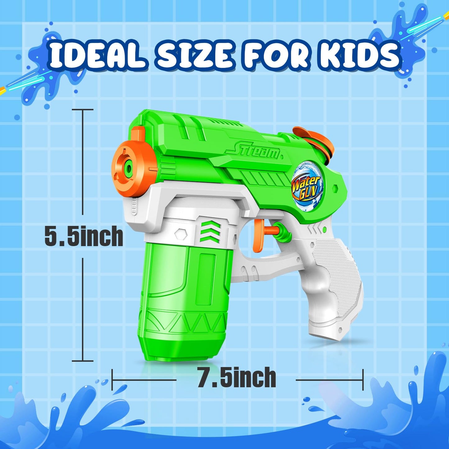 Water Guns for Kids 6 Pack Squirt Guns Water Soaker Blaster 220CC Capacity 15-20 Feet Shooting Range Water Gun for Boys Girls Toddlers Swimming Pool