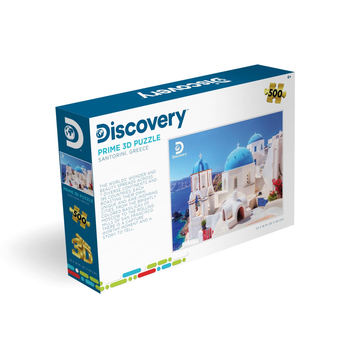 Prime 3D | Discovery | Landmarks | 500 Piece 3D Jigsaw Puzzle for Adults & Kids | Finished Size 24" X 18" | Challenging & Fun for Adults, Kids