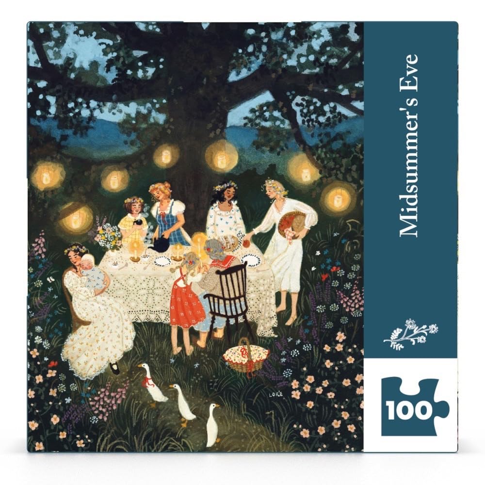 New York Puzzle Company - Loré Pemberton Midsummer's Eve Mini - 100 Piece Jigsaw Puzzle for Adults by Loré Pemberton