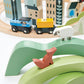 Tender Leaf Toys - Green Hills View - Wooden Stacking, Building Toy Stacker, Blocks - Open-Ended Toy Set with Green Hills View for Inspires Creative