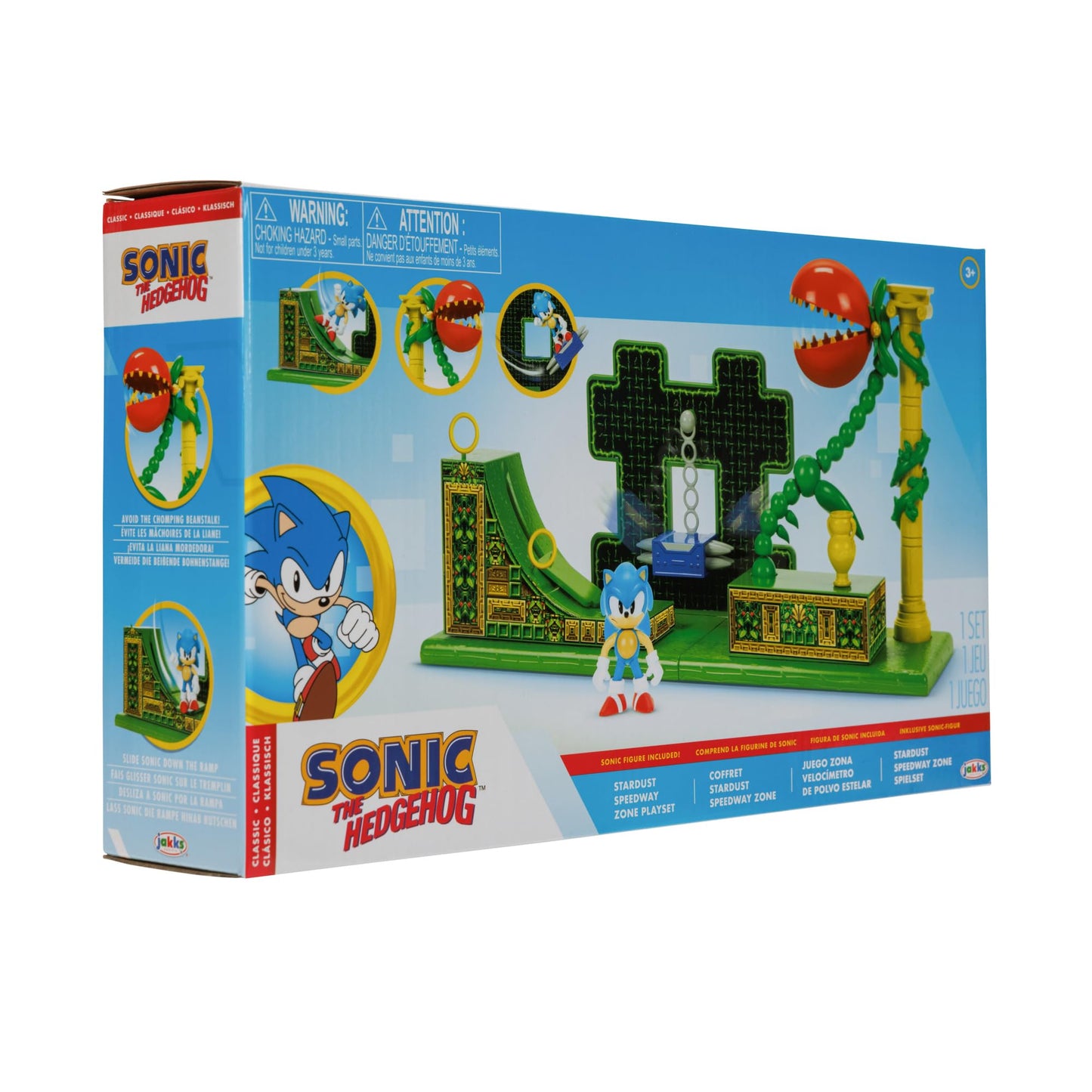 JAKKS Pacific Sonic The Hedgehog Stardust Speedway Zone Playset with 2.5" Sonic Action Figure