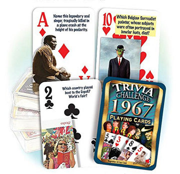 Flickback 1967 Trivia Playing Cards: Perfect Birthday or Wedding
