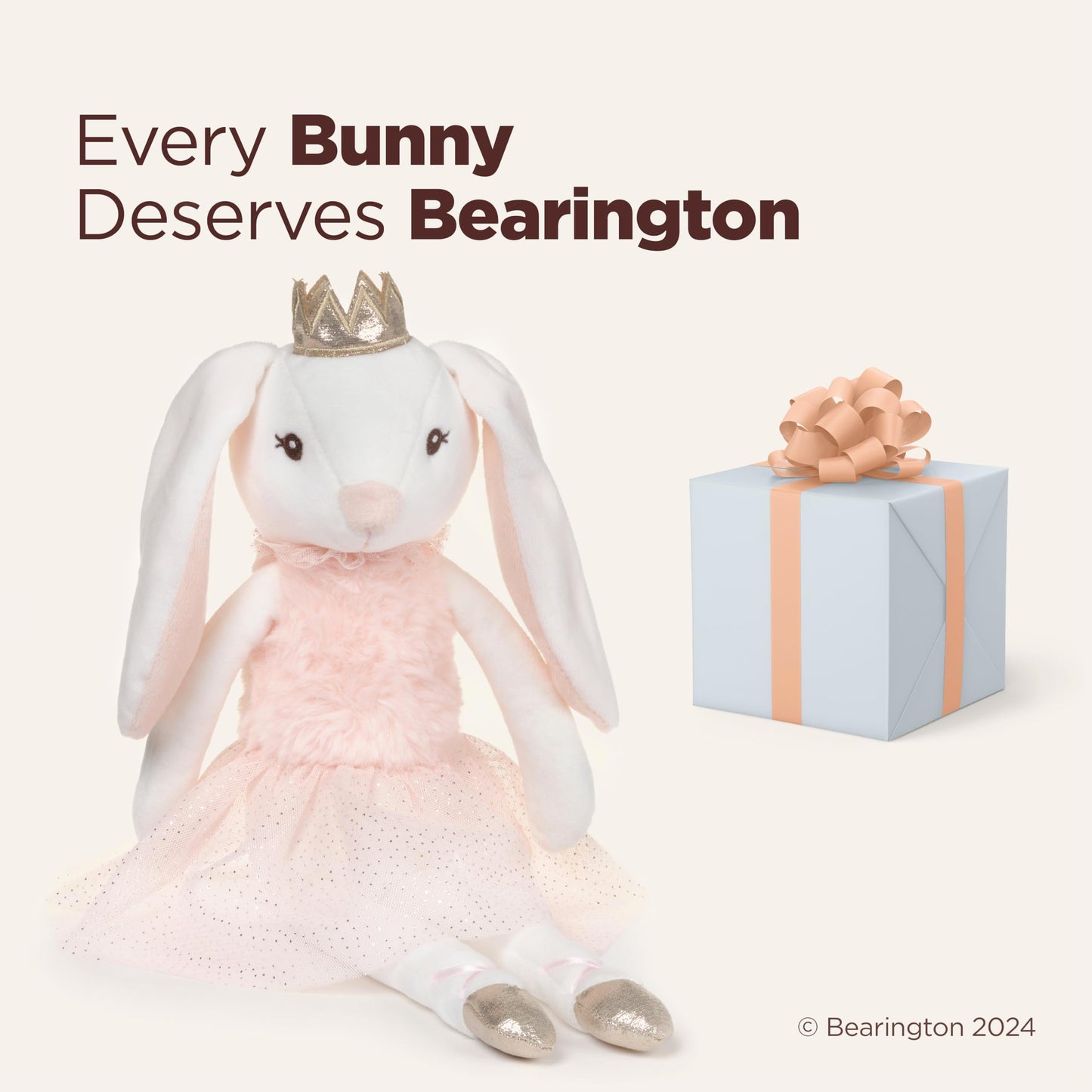 Bearington Collection Ballerina Stuffed Animal - Ballet Doll - Dance Recital Gifts for Girls - Bunny Brise - 16"