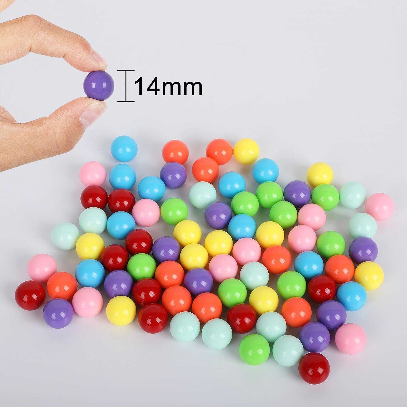 Witlans 80pcs Chinese Checker Game Replacement Balls,14mm Acrylic Balls for Aggravation Game,Traditional Marbles Games (PowderBlue)